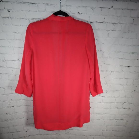 Lush Coral Long Sleeve Kimono Women's Size M - Picture 2 of 4